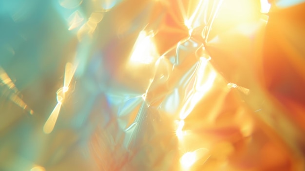 Warm Golden Light Flares in Soft Focus Abstract Background