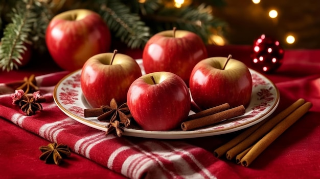 Теплый праздничный блеск с яблоками и корицей