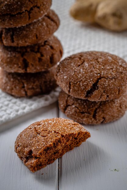 Warm Homemade Gingersnap Cookies