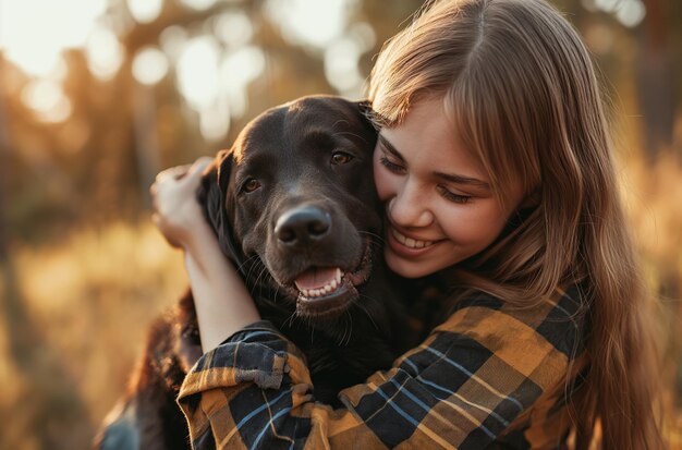 Warm hug in golden hour