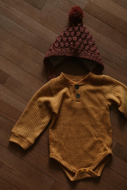 Warm knitted baby clothes