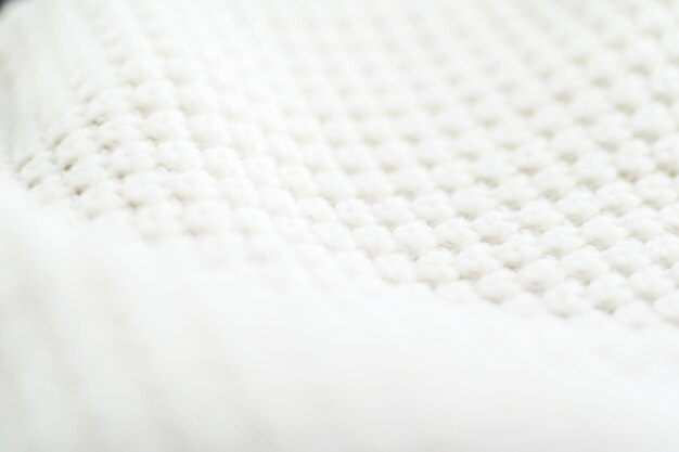 Photo warm knitted clothes soft and white