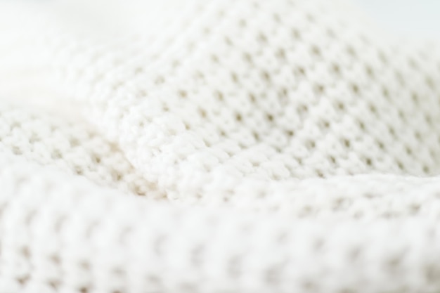 Warm knitted clothes soft and white