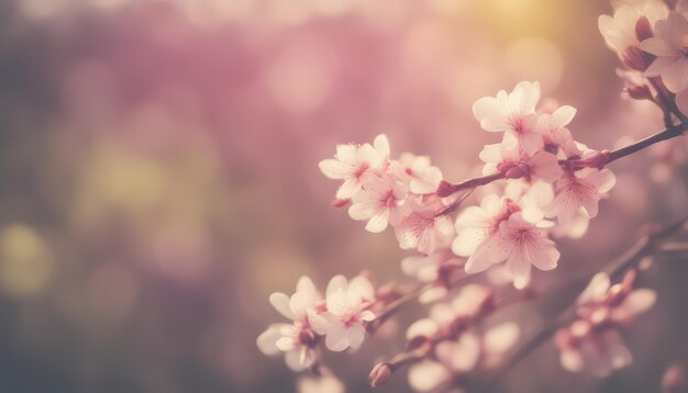 Warm sunlight filters through delicate cherry blossom branches