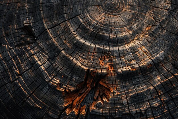 Фото Теплые тона и органическая текстура вырубленного ствола дерева