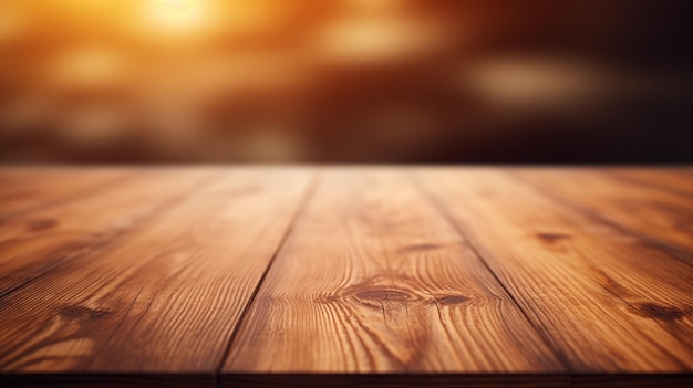 Photo warm wooden desktop background picture material
