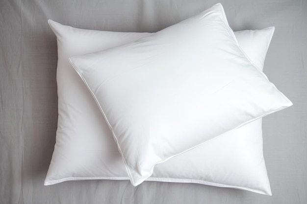 Warm wool blanket white blank pillow mockup of a cushion and cozy winter flat lay composition