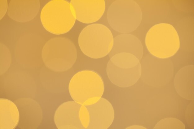 Warm yellow bokeh light background