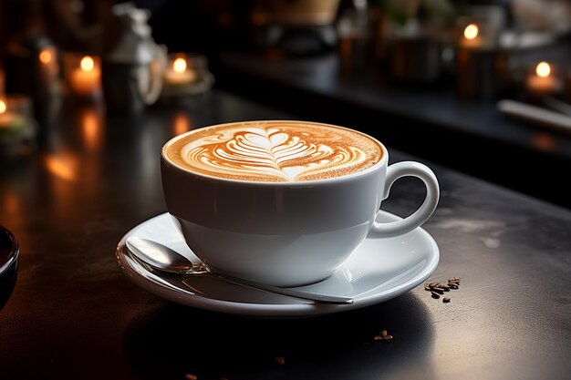 Foto warme latte koffie