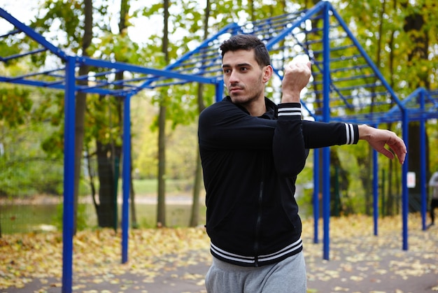 Warming-up in Autumn Park