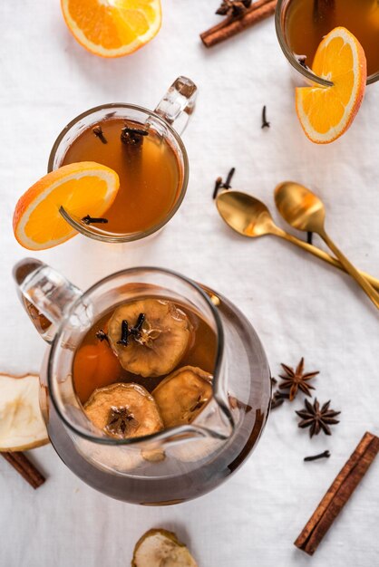 Warming Winter Tea with Dried Fruits and Rum