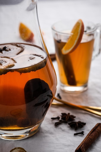 Warming Winter Tea with Dried Fruits and Rum