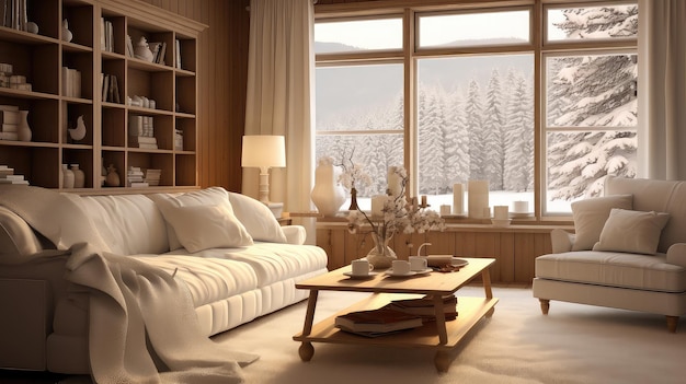 Warmth cozy livingroom