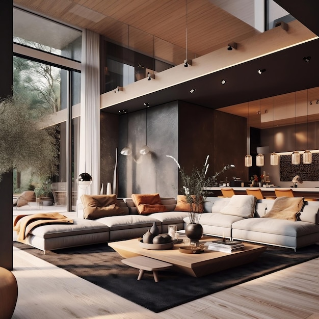 Warmth and Style Cozy Modern Home Details AI