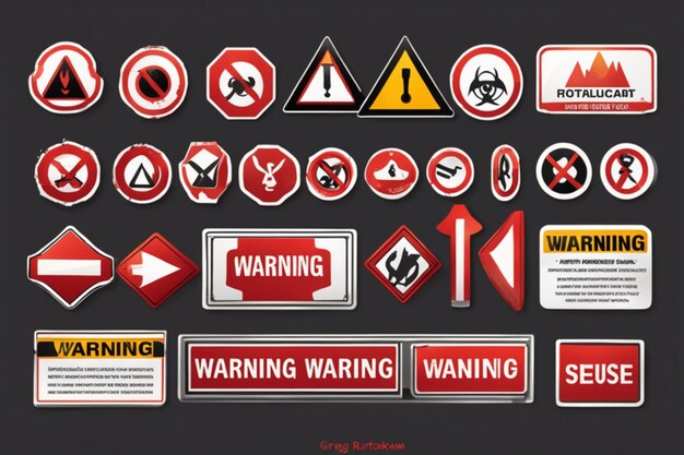 warning sign symbol sticker