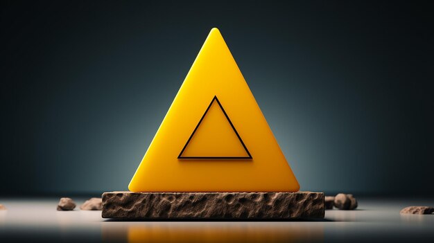 Warning sign on yellow block stress problems something wrong