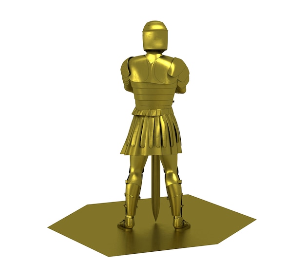 Photo warrior character 3d rendering 3d illustration