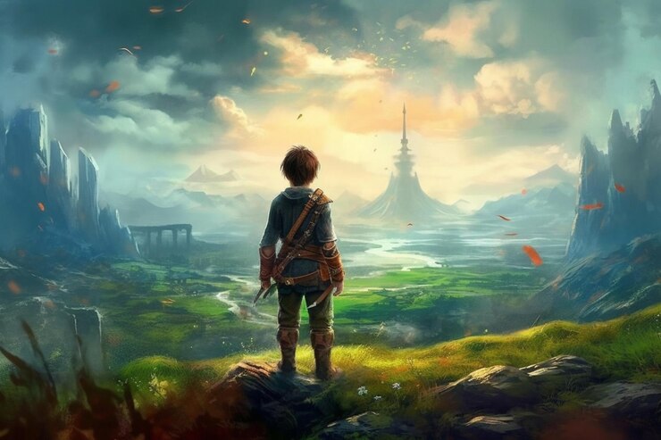 戦士の子供ゲームの架空の世界