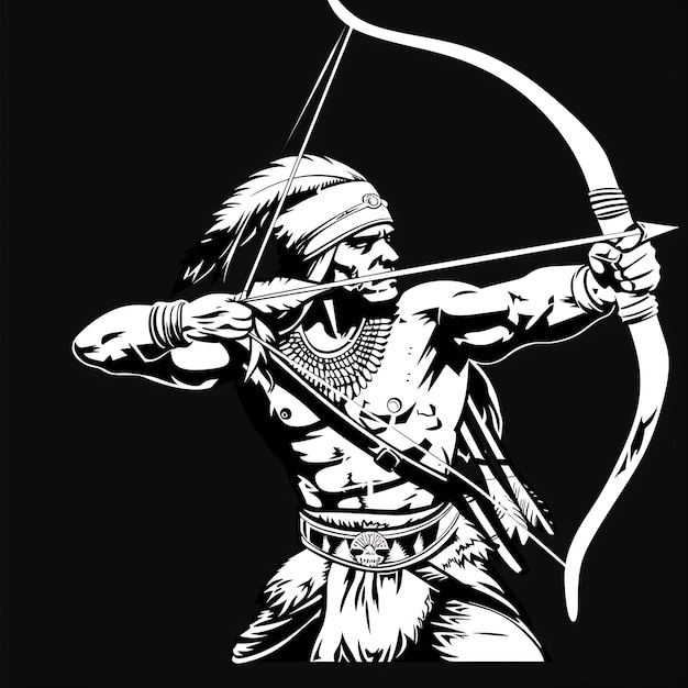현대적인 스타일의 군인들을 위한 추상적인 예술과 로고 디자인을 가진 Warrior Inspired Minimalist T-Shirt