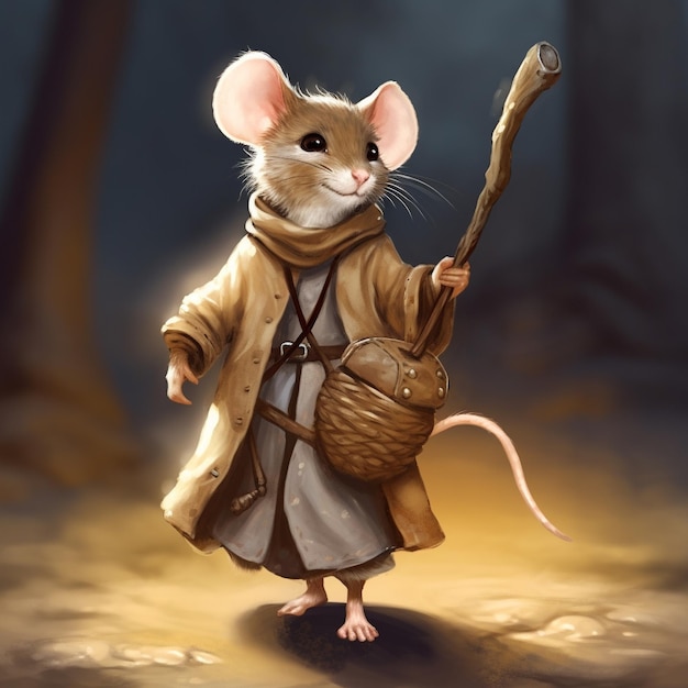 Photo a warrior mouse in armor