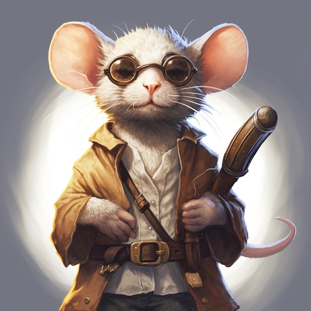 Photo a warrior mouse in armor