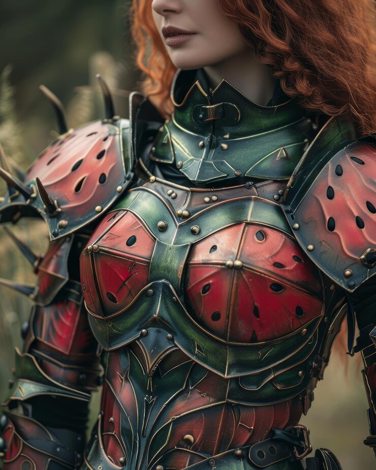 Photo warrior woman in fantasy armor