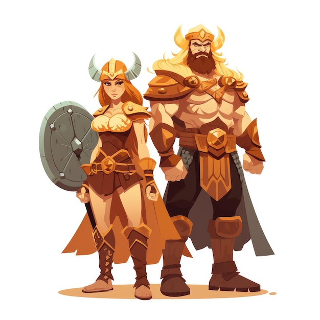 Warriors of Valhalla A Colorful Viking Saga in 2D Vector Art