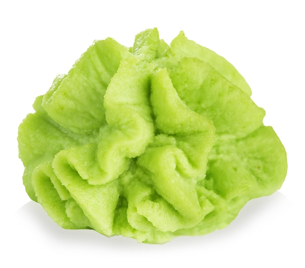 Wasabi closeup isolated on a white background