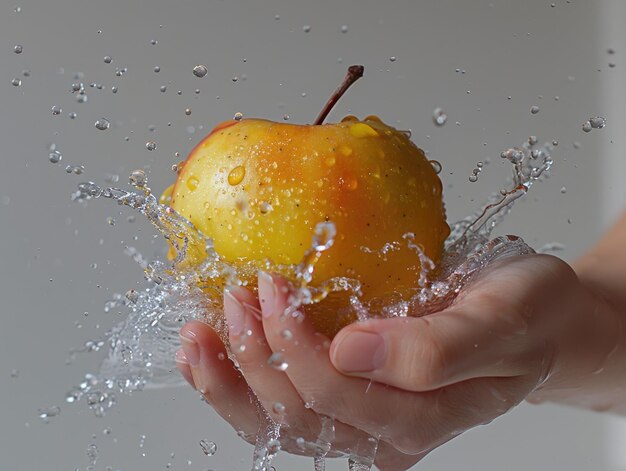 Wash apples and hands