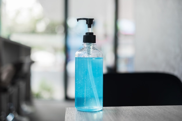 Wash hand sanitizer gel bottle