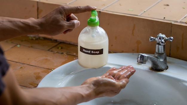 Wash your hands clean hand soap hand sanitizer