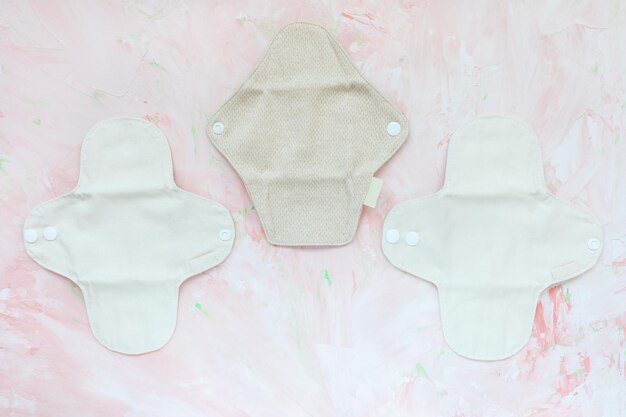 Washable eco menstrual pads zero waste concept