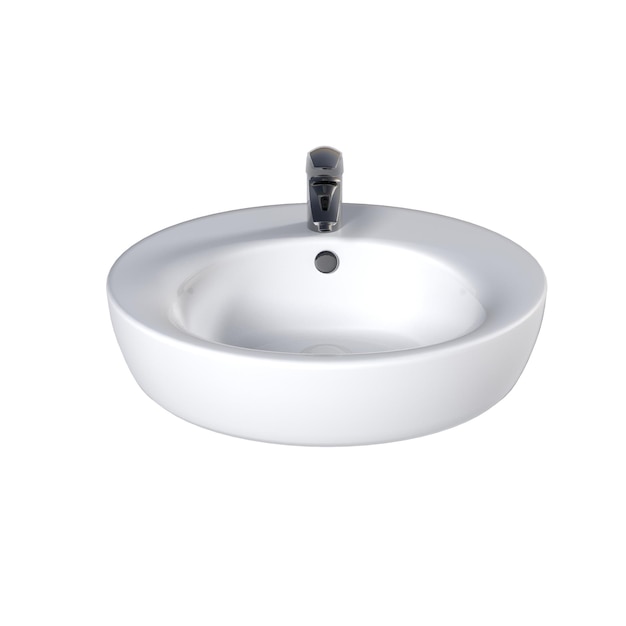Washbasin isolated on white background sink 3D illustration cg render