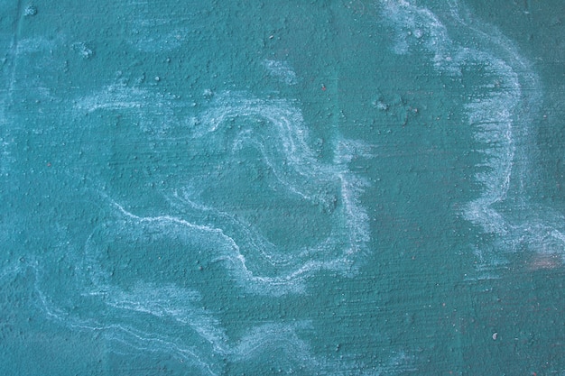 Washed away texture on painted green concrete