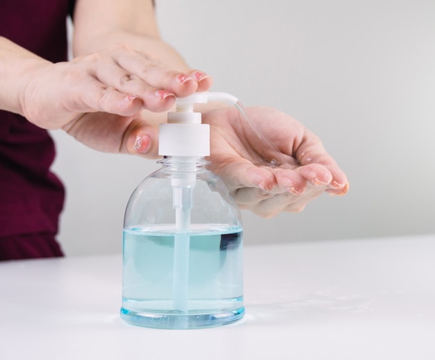 washing hands alcohol keep clean destroy virus