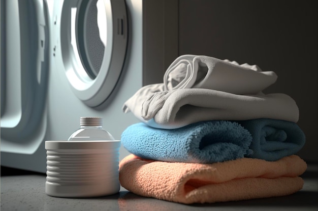 Washing machine in bathroom