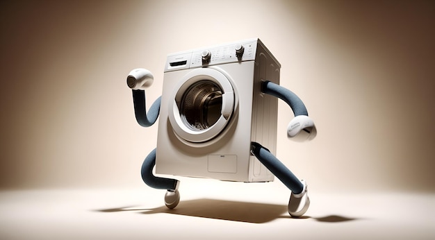 a washing machine dancing