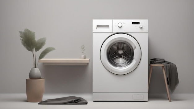 Washing machine in room