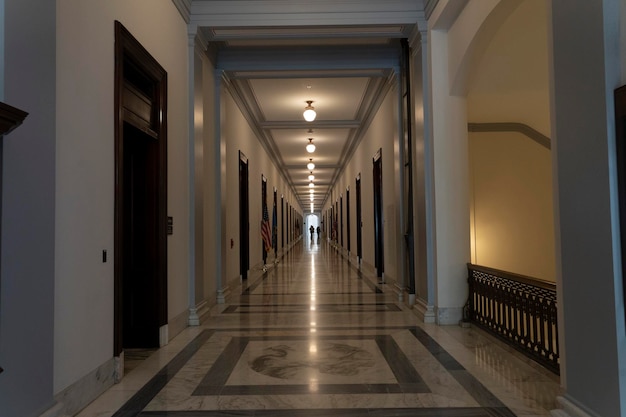 Photo washington dc, usa - april 29 2019 - interior of russel senate bulding