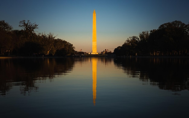 Washington Monument een obelisk op National Mall in Washington DC