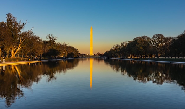 Washington Monument an obelisk on National Mall in Washington DC