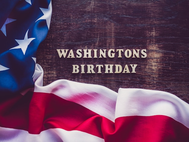 ワシントンの誕生日。美しいグリーティングカード