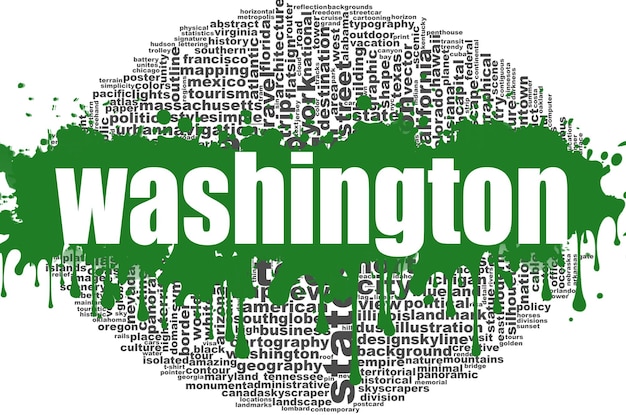 Washington woordwolk ontwerp