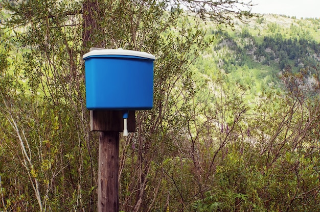 Washstand in the forest in nature