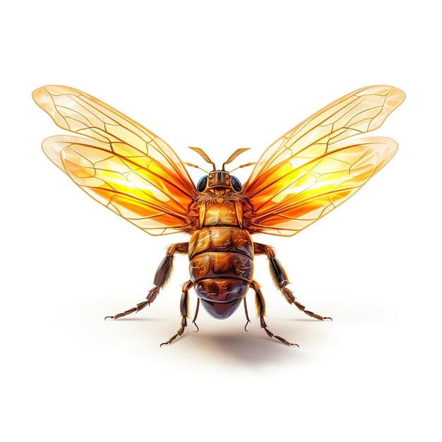 wasp illustration with flat shading