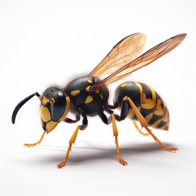 wasp isolated on a white background