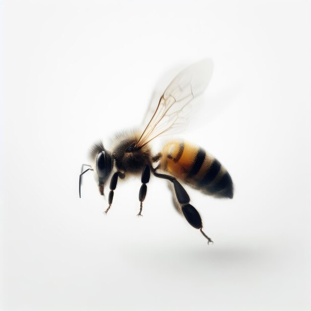 Photo wasp on white background