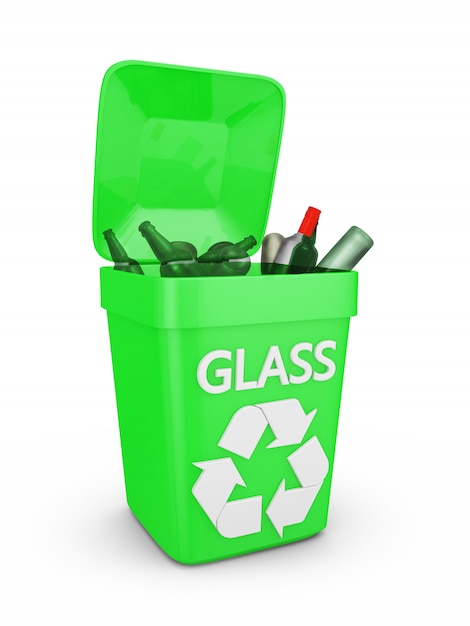 Waste container of glass 