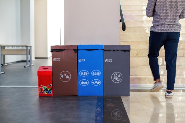 Waste sorting bins created according to the 0 Waste project in Turkey