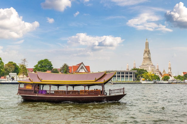 Wat Arun Temple in Bangkok, Thailand in a summer day